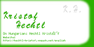 kristof hechtl business card